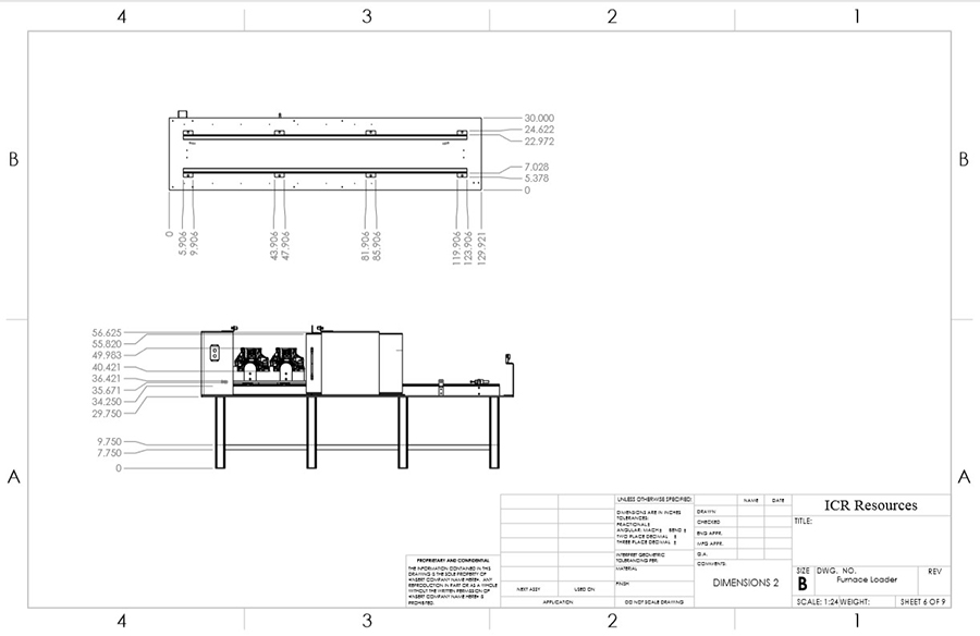 conveyor turntable assembly CAD diagram